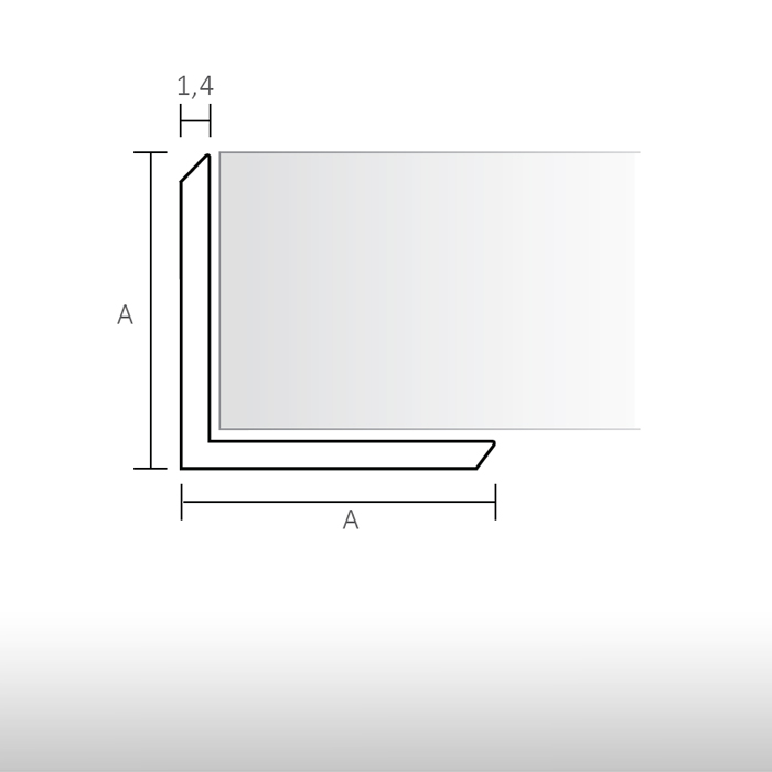 Les coins en aluminium pour panneaux décoratifs