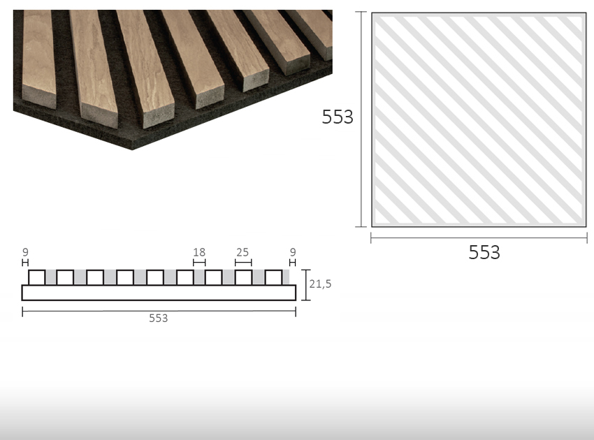 CHEVRON | GS Acoustic Slat Wall Covering 