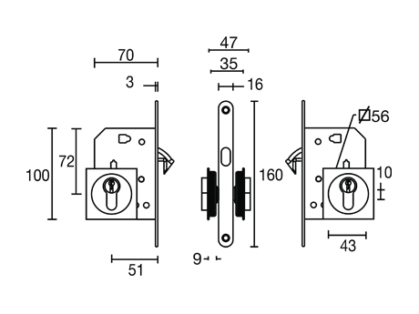 Kit for sliding door - 3971