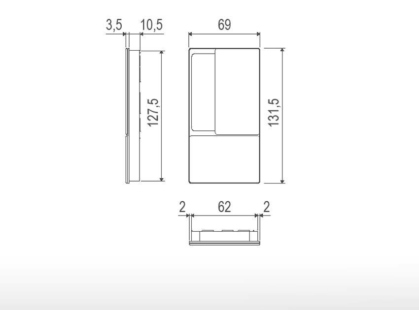 Puxador WAVE | Conjunto para porta batente