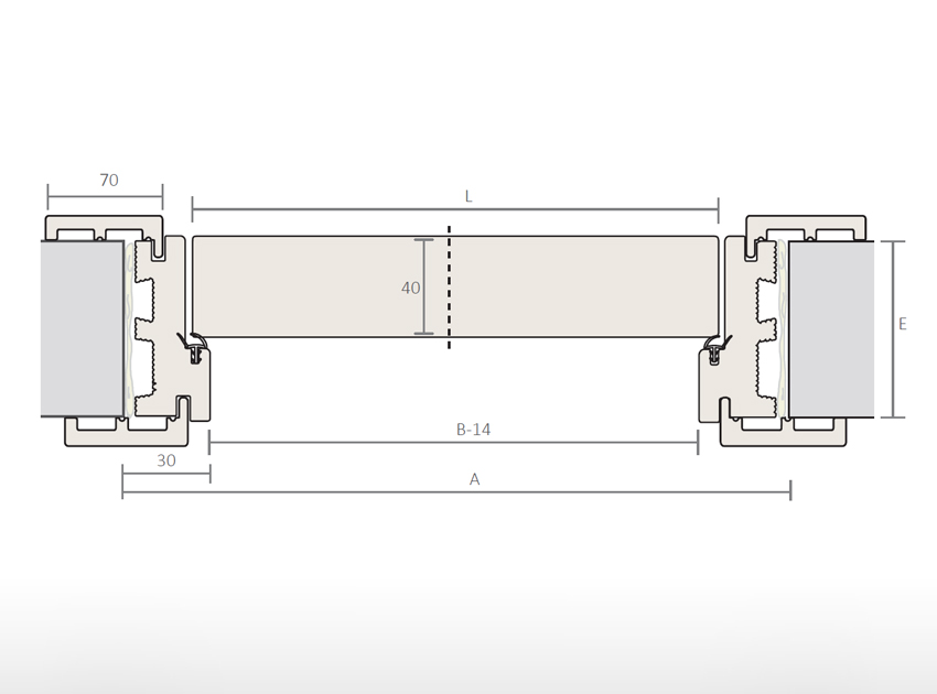 Huisserie en WPC pour porte battante